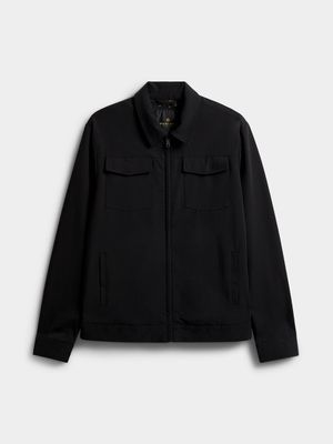 Fabiani Men's Collezione Technical Black Overshirt