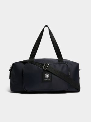Fabiani Men's Textured Casual Navy Weekender Bag