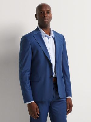 Fabiani Men's Heritage Blue Wool Suit Jacket