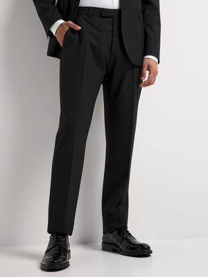Fabiani Men's Luxury Black Suit Trousers