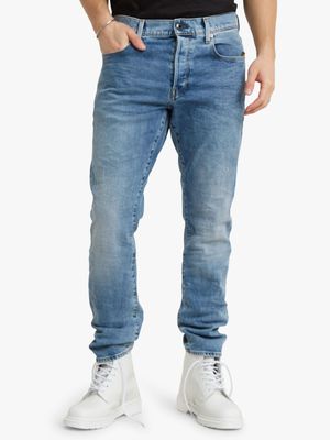 G-Star Men's 3301 Regular Tapered Indigo Jeans