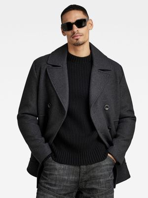 G-Star Men's Premium Wool Shadow Grey Peacoat