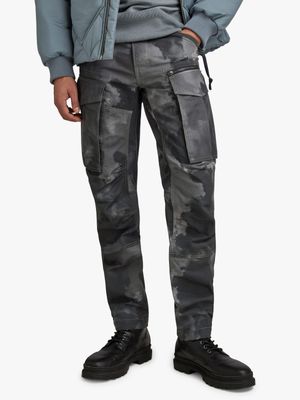 G-Star Men's Rovic Zip 3D Regular Tapered Utility Black Camo Pants