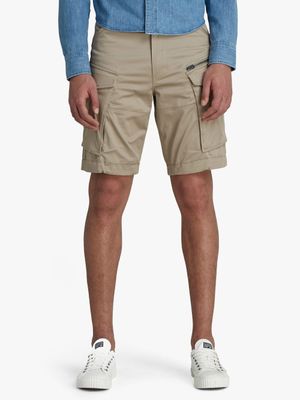G-Star Men's Rovic Zip Beige Relaxed Shorts