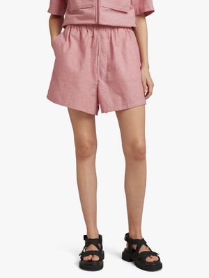G-Star Women's Sport Linen Pink Shorts