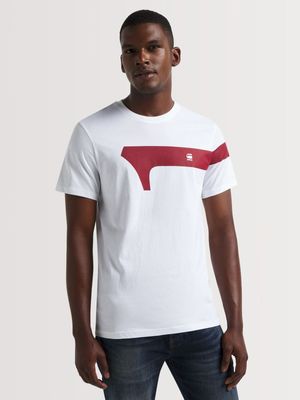 G-Star Men's Graphic Slim White T-Shirt