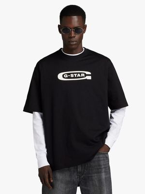 G-Star Men's Old School Logo Black T-Shirt