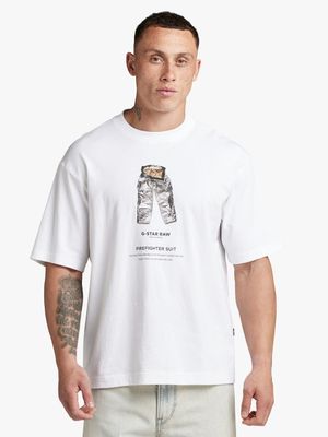 G-Star Men's Archive Print White T-Shirt