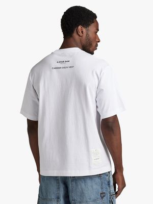 G-Star Men's Archive Print White Boxy T-Shirt