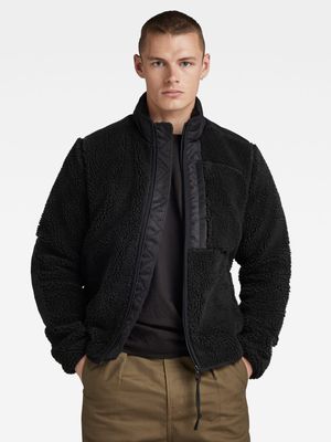 G-Star Men's Fleece Dark Black Jacket