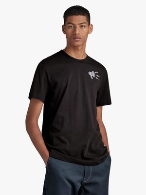 G-Star Men's Megaphone Graphic Black T-Shirt