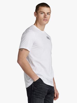 G-Star Men's Back Graphic Slim White T-Shirt