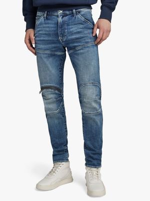 G-Star Men's 5620 3D Zip Knee Blue Jeans