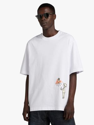 G-Star Men's Light Bulb Graphic White T-Shirt