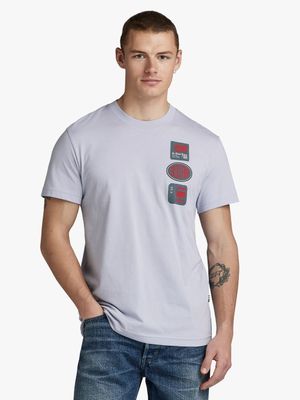 G-Star Men's Multi Badge Light Grey T-Shirt