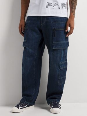 G-Star Men's Multi Pocket Cargo Relaxed Blue Jeans