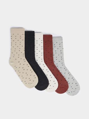 MKM Multicolour 5 Pack Tonal Socks