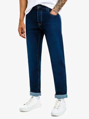 Men's Relay Jeans Sustainable Straight Leg Dark Blue Jeans