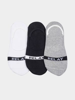 Men's Relay Jeans Black 3Pack Invisible Socks