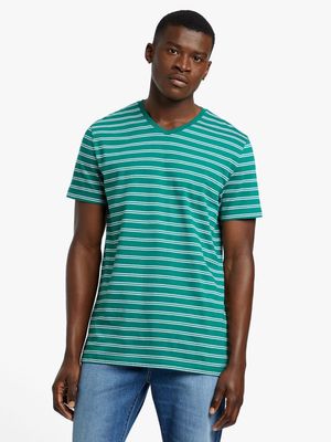 MKM Forest Green Horizontal Stripe T-Shirt