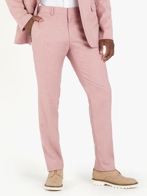 Men's Markham Smart Slim Textured Pink Trouser