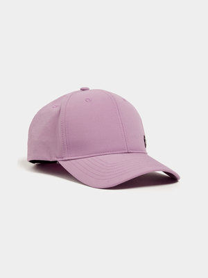 RJ Purple Chinlon Curve Peak Cap