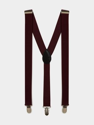 MKM Maroon Classic Suspenders