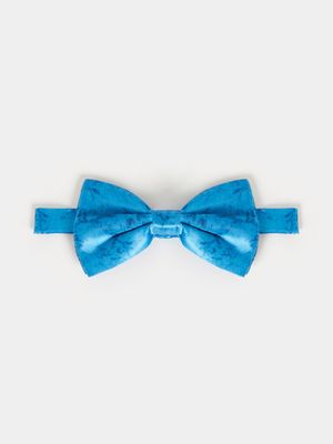 MKM Teal MARBLE PRINT BOW TIE