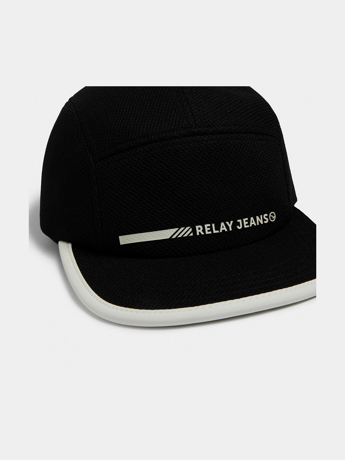 RJ Black Dry Textured 5 Panel Flat Bill Cap - Bash.com