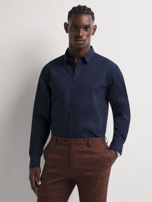 Men's Markham Smart Slim Fit Navy Shirt