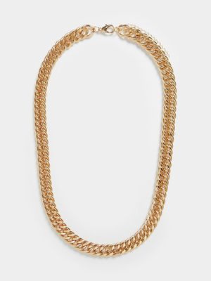 MKM Gold Chunky Curb Chain Necklace