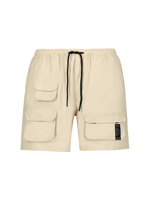 Mkm Multi Pocket Utility Shorts Stone