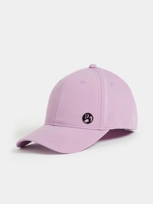 RJ Pink Chinlon Curve Peak Cap