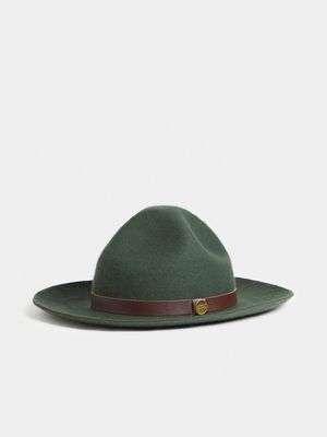 Simon And Mary Olive Green Mounty Trad Hat
