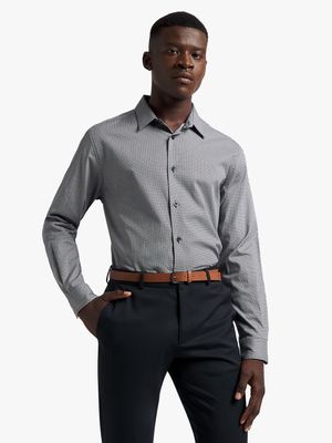 Men's Markham Smart L/S Micro Pattern Navy Shirt