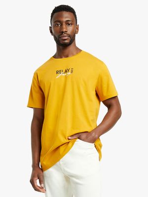 RJ Mustard Slim Fit Minimal Mustard T-Shirt