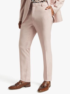 Men's Markham Slim Textured Pale Pink Suit Trouser