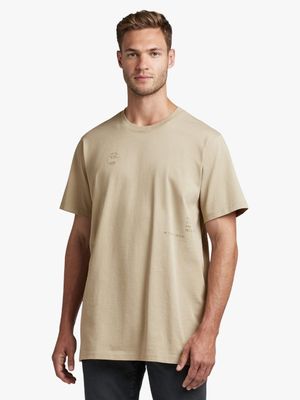 G-Star Men's Irregular Graphics Loose Green T- Shirt