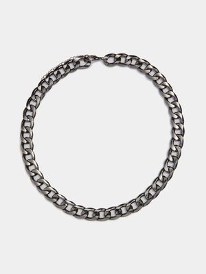 Men's Markham Oversize Curb Gunmetal Necklace