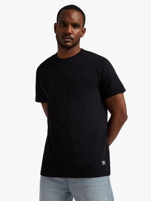 Men's Union-DNM Reg Fit Embroidery Black T-Shirt