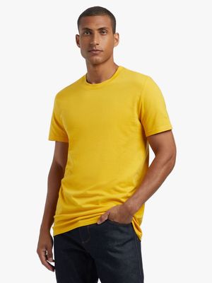 Men's Markham Crew Neck Basic Mustard T-Shirt