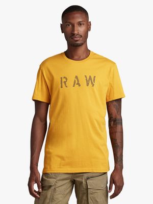 G-Star Men's Raw RT Yellow T-Shirt