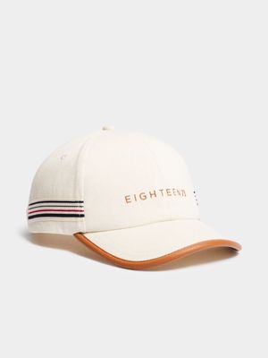 Men's Markham Cotton Twill 6 Panel Curve Peak Ecru  Cap