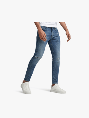 G-Star Men's Skinny Revend Faded Cascade Restored Blue Jean