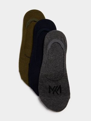 Men's Markham 3pk Invisible Multicolour Socks