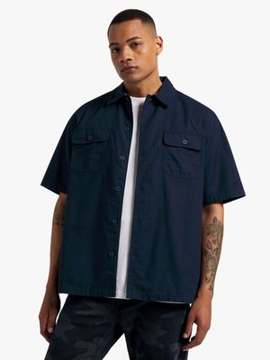 Men's Relay Jeans Utility Plain Navy Shirt