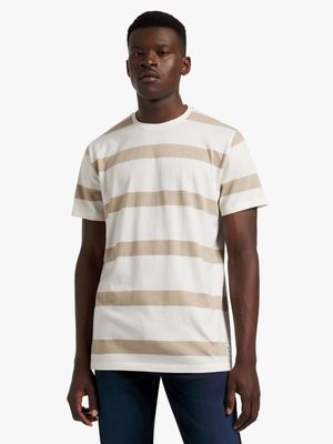 Men's Relay Jeans Striped Natural T-Shirt
