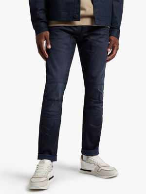 Men's Relay Jeans Skinny Coated Indigo Biker Jean