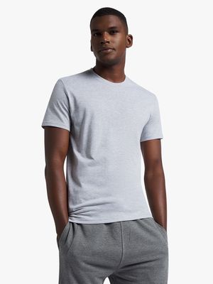 Men's Markham Crew Neck Grey Basic Melange T-Shirt