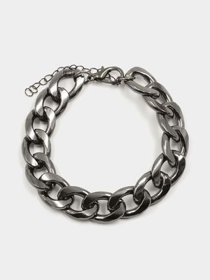 Men's Markham Oversize Curb Chain Silver Bracelet